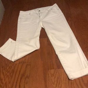 Dress Barn Westport 1962 White Crop Jeans Size 10